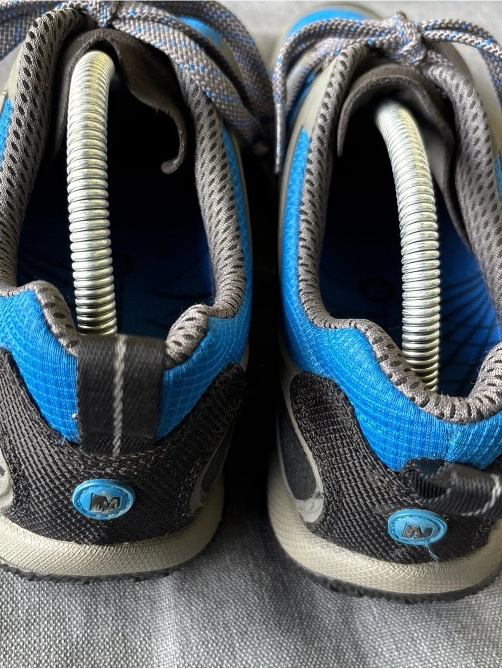 Merrell Men’s Bright Blue and Gray Trail Running Sneakers size 10